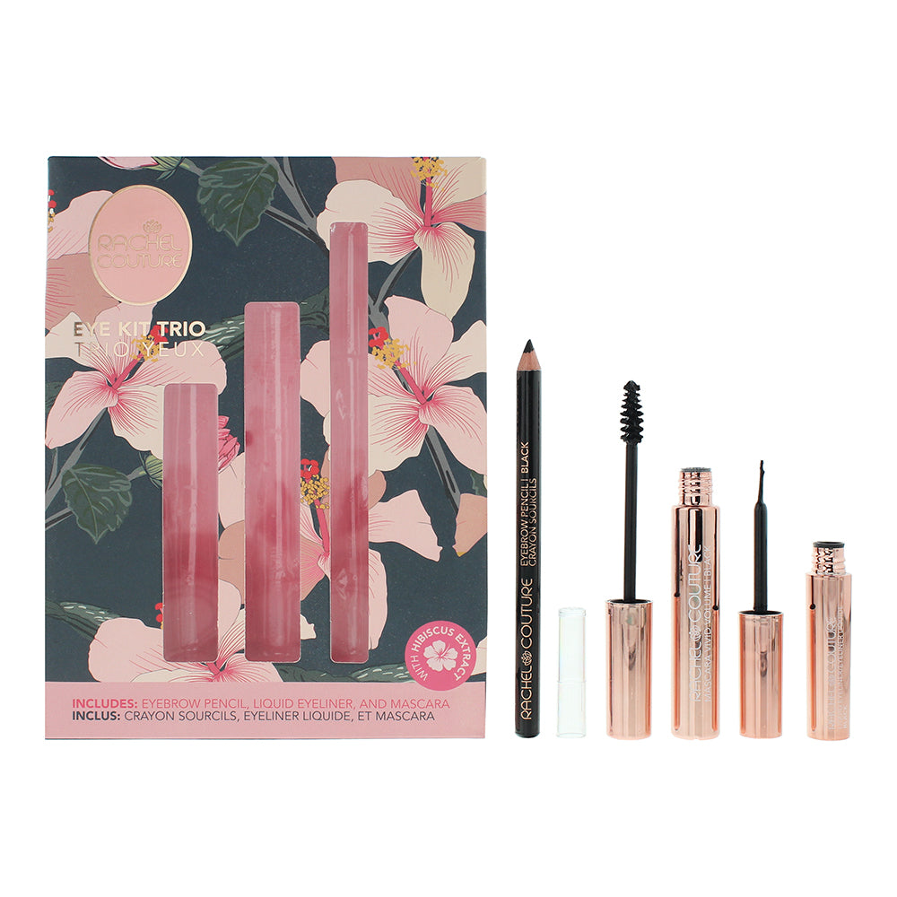 Rachel Couture Eye Trio Kit Black 3 Piece Gift Set: Mascara 4.8ml - Liquid Eyeli