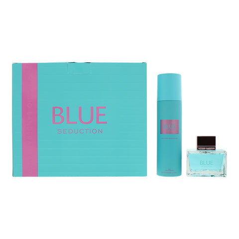 Antonio Banderas Blue Seduction For Women 2 Piece Gift Set: Eau de Toilette 80ml - Deodorant Spray 150ml