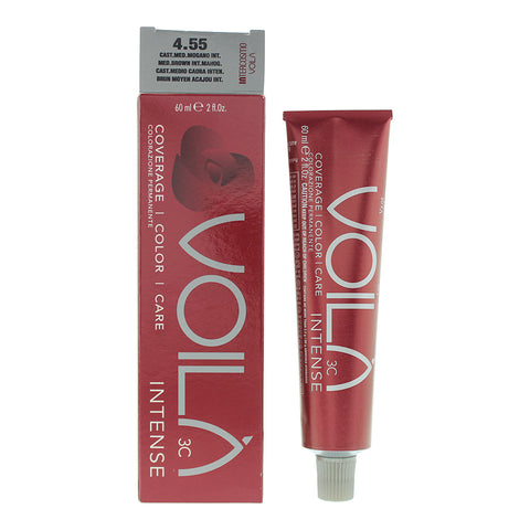 Intercosmo Voilà 3C Intense 4.55 Medium Brown Intense Mahogany Hair Colour 60ml