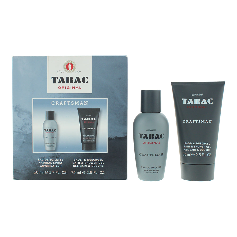 Tabac Craftsman 2 Piece Gift Set: Eau de Toilette 50ml - Bath And Shower Gel 75ml