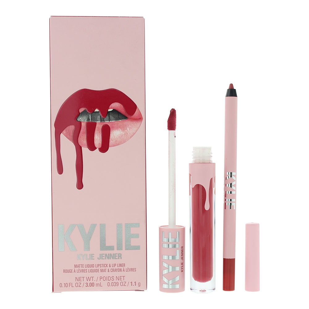 Kylie By Kylie Jenner Matte Lip Kit 503 Bad Lil Thing 2 Piece Gift Set: Liquid Lipstick 3ml - Lip Liner 1.1g