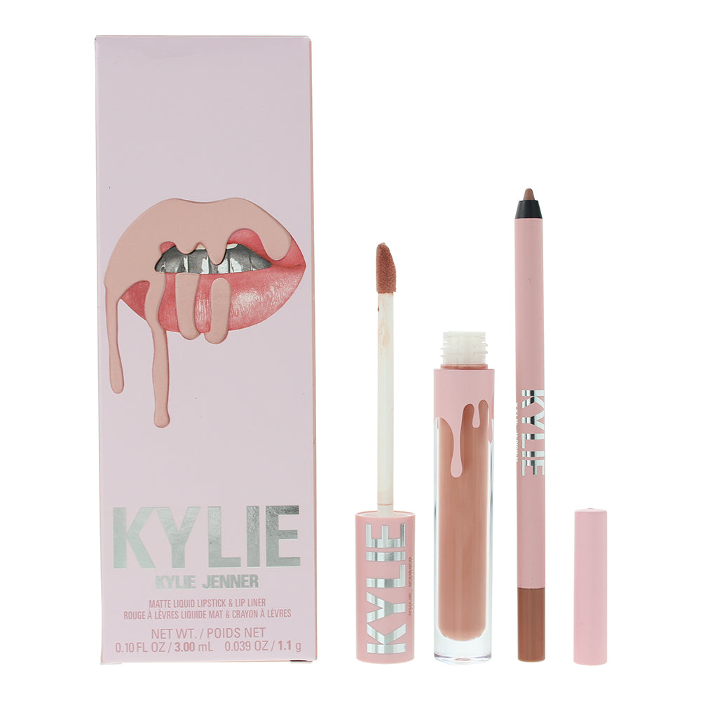 Kylie By Kylie Jenner Matte 700 Bare 2 Piece Gift Set: Liquid Lipstick 3ml - Lip Liner 1.1g