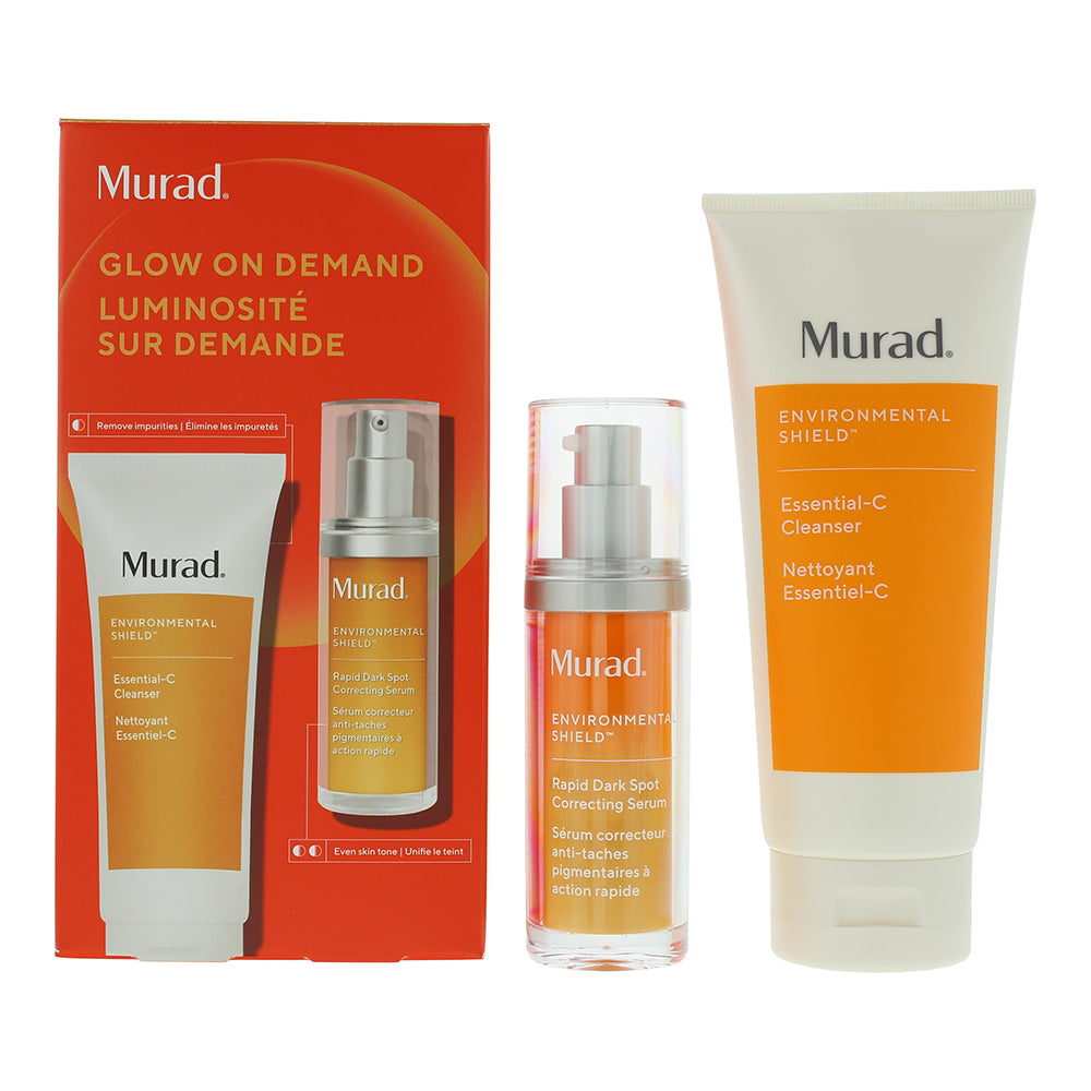 Murad Glow On Demand 2 Piece Gift Set: Cleanser 200ml - Serum 30ml