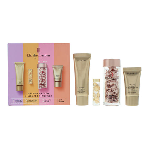 Elizabeth Arden Retinol Smooth And Renew 4 Piece Gift Set: Cleanser 50ml - Capsules 3.2ml - Capsules 28ml - Night  Cream 15ml