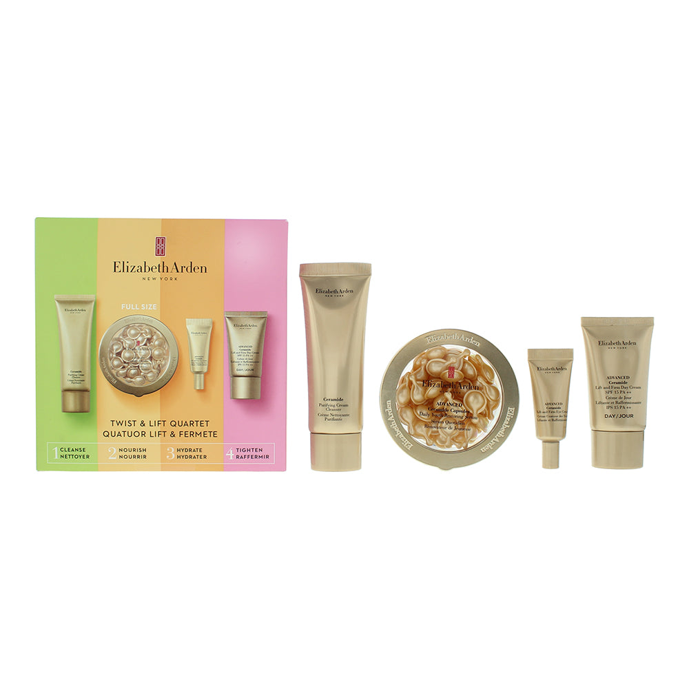 Elizabeth Arden Advanced Ceramide Nourishing And Age-Defying 4 Piece Gift Set: Cleanser 50ml - Eye Cream 5ml - Capsules 28ml - Day Cream 15ml