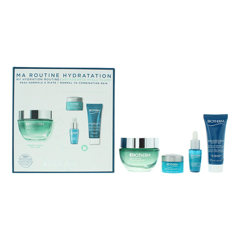 Biotherm Aquasource Hyalu Plump Gel 4 Piece Gift Set: Gel 50ml - Night Balm 20ml - Serum 7ml - Eye Cream 5ml