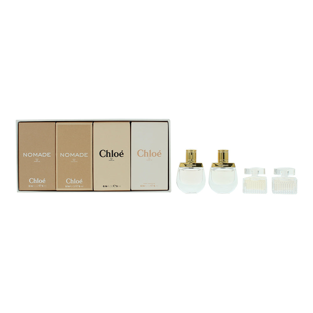 Chloé Mini 4 Piece Gift Set: Chloé Eau de Parfum 5ml - Nomade Eau de Parfum 5ml - Nomade Eau de Toilette 5ml - Rose Tangerine Eau de Toilette 5ml