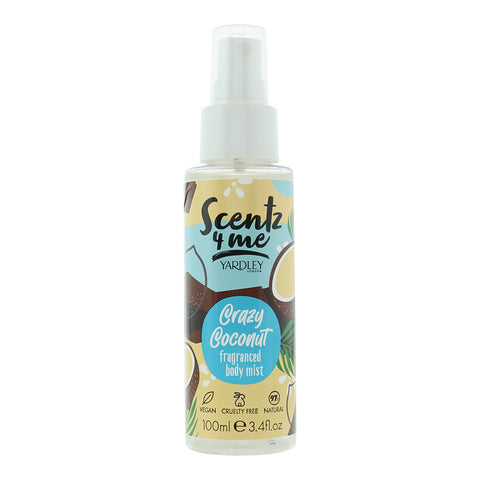 Yardley Scentz 4 Me Crazy Coconut Fragranced Body Mist 100ml