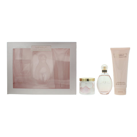 Sarah Jessica Parker Lovely 3 Piece Gift Set: Eau de Parfum 100ml - Body Lotion 200ml - Bath Bombs 70g