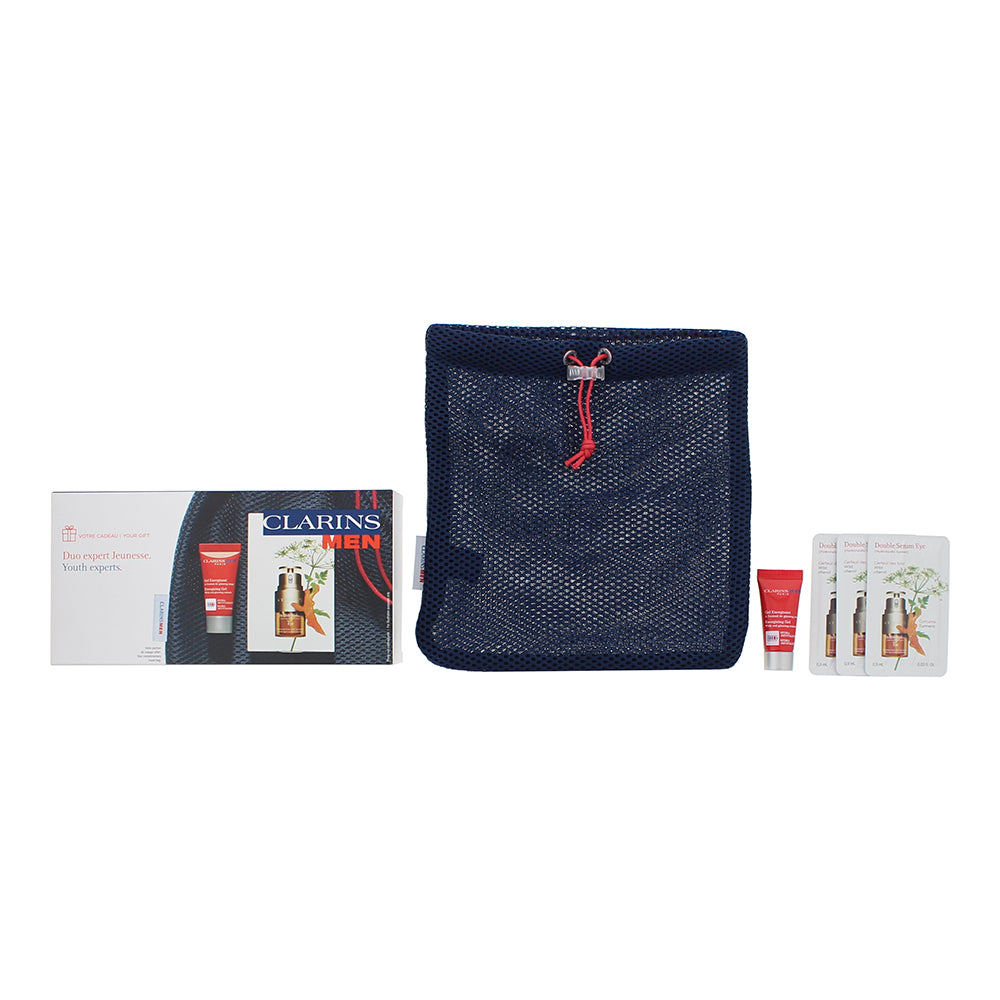 Clarins Men 2 Piece Gift Set: Energizing Gel 5ml - Energizing Eye Gel 3ml