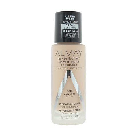 Almay Skin Perfecting Comfort Matte 130 Cool Nude Foundation 30ml