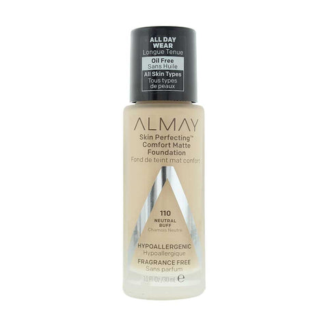 Almay Skin Perfecting Comfort Matte 110 Neutral Buff Foundation 30ml