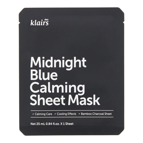 Dear, Klairs Midnight Blue Calming Sheet Mask 25ml