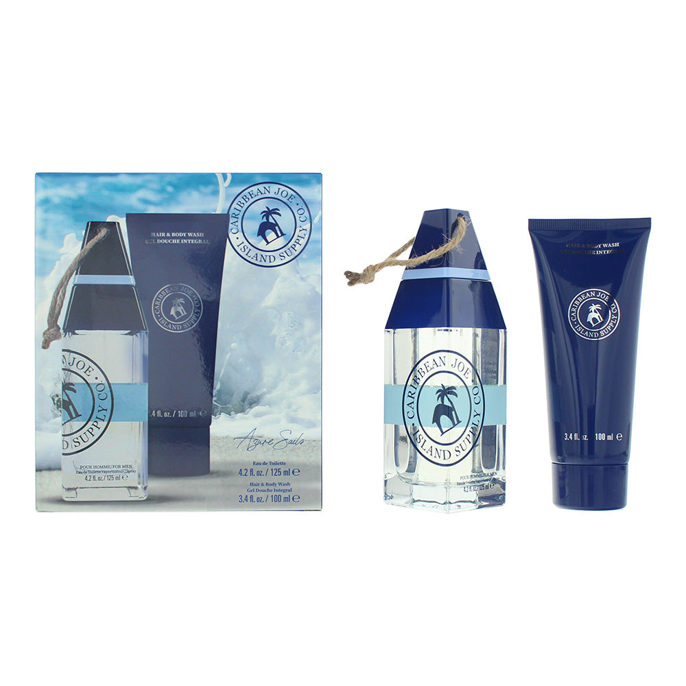 Caribbean Joe Island Supply Sails Photobox 2 Piece Gift Set: EDT 125ml - HBW 100ml
