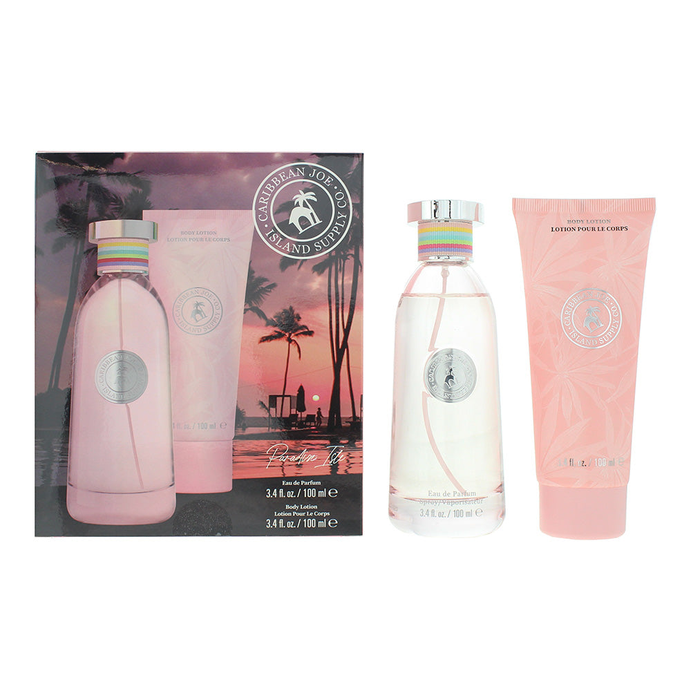 Caribbean Joe Island Supply Paradise Isle Photobox 2 Piece Gift Set: EDP 100ml - BL 100ml