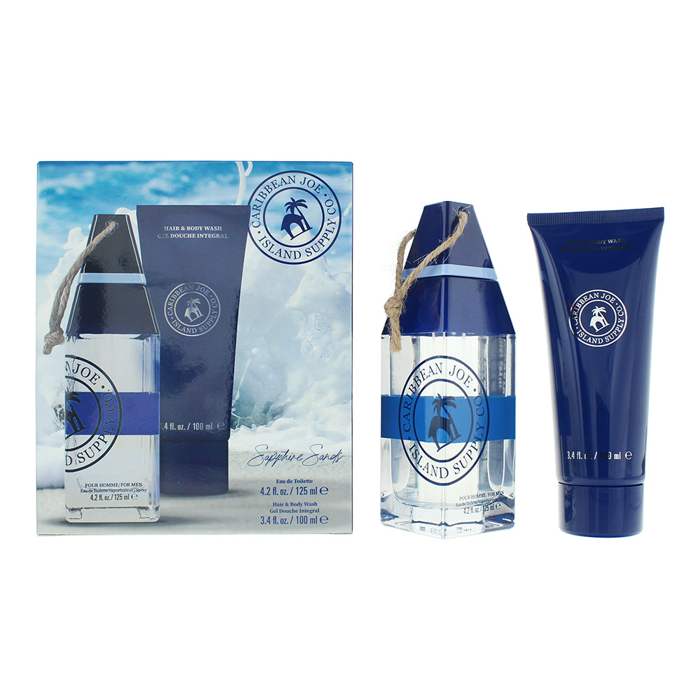 Caribbean Joe Island Supply Sapphire Sands Photobox 2 Piece Gift Set: EDT 125ml - HBW 100ml