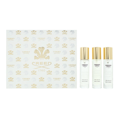 Creed 3 Piece Gift Set: Aventus Eau de Parfum 10ml - Green Irish Tweed Eau de Parfum 10ml - Silver Mountain Water Eau de Parfum 10ml