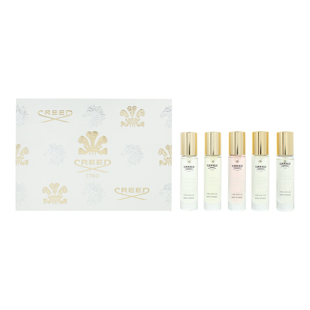 Creed 5 Piece Gift Set: Eau De Parfum 10ml - Aventus Eau de Parfum 10ml - Love In White Eau de Parfum 10ml - W Eau de Parfum 10ml - Eau de Parfum 10ml