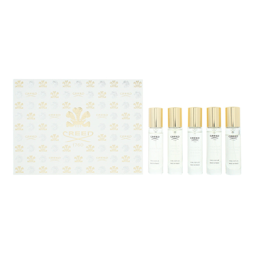Creed 5 Piece Gift Set: Aventus Eau de Parfum 10ml - Green Irish Twe Eau de Parfum 10ml - Eau de Parfum 10ml - Eau de Parfum 10ml - Eau de Parfum 10ml