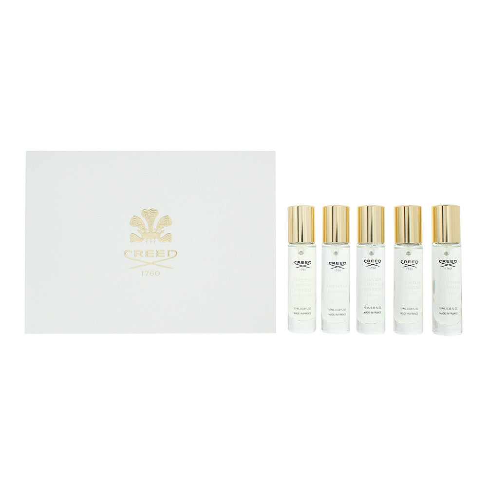 Creed 5 Piece Gift Set: Aventus Eau de Parfum 10ml - Green Irish Twe Eau de Parfum 10ml - Eau de Parfum 10ml - Eau de Parfum 10ml - Eau de Parfum 10ml