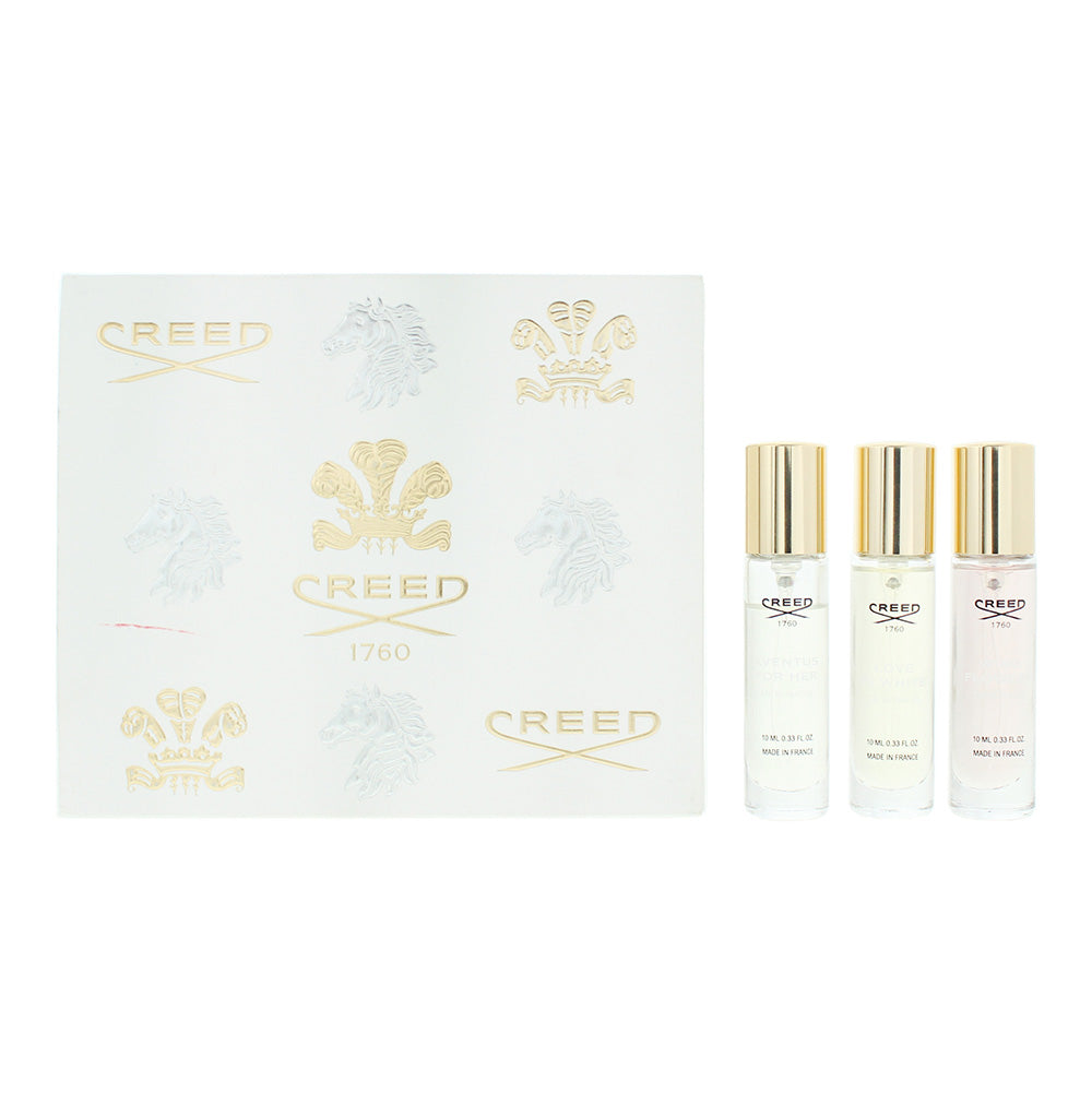 Creed 3 Piece Gift Set: Aventus For Her Eau de Parfum 10ml - Love in White Eau de Parfum 10ml - Wind Flowers Eau de Parfum 10ml