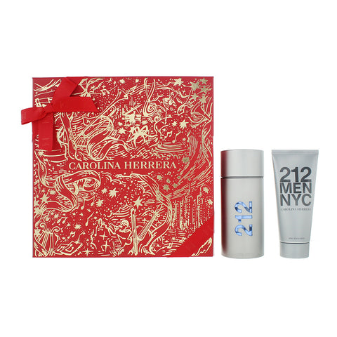 Carolina Herrera 212 Men Nyc Piece Gift Set: Eau de Toilette 100ml - Aftershave Balm 100ml