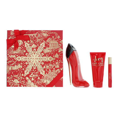 Carolina Herrera Very Good Girl 3 Piece Gift Set: Eau de Parfum 80ml - Eau de Parfum 10ml - Body Lotion 100ml