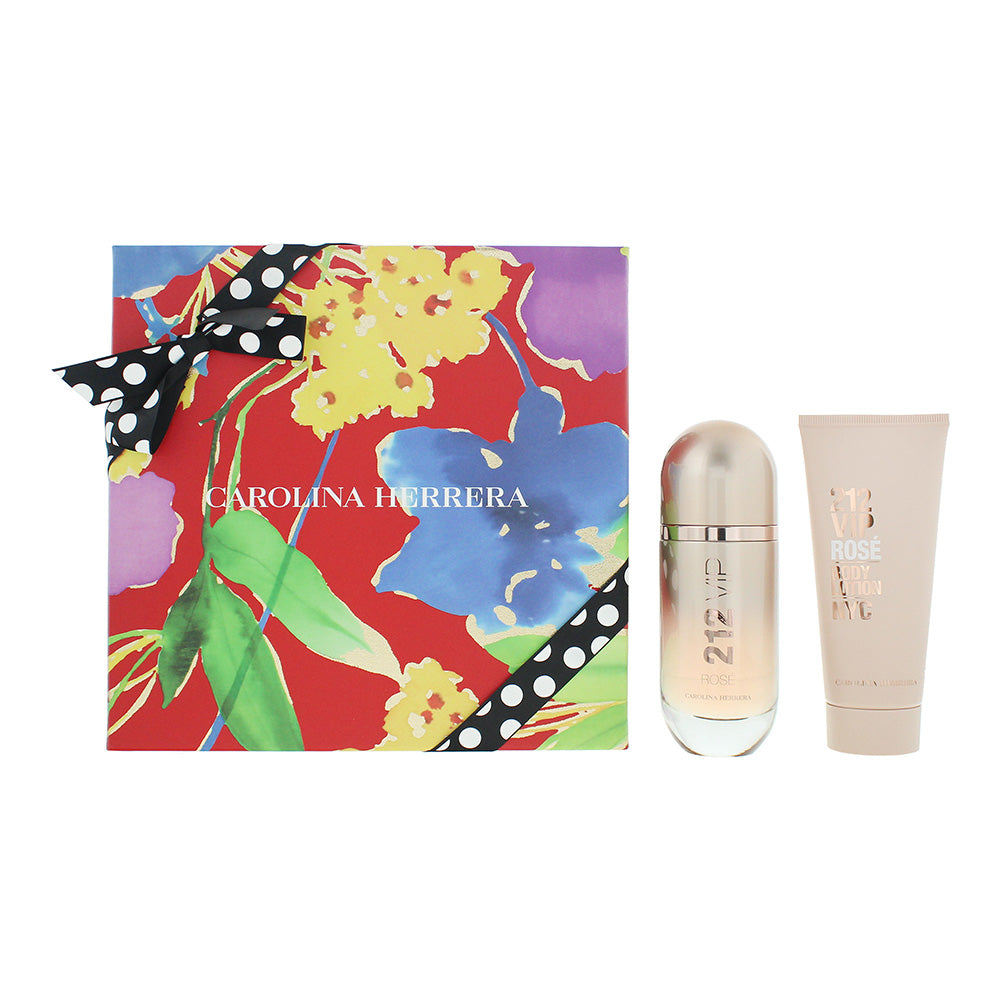 Carolina Herrera 212 Vip Rose 2 Piece Gift Set: Eau de Parfum 80ml - Body Lotion 100ml