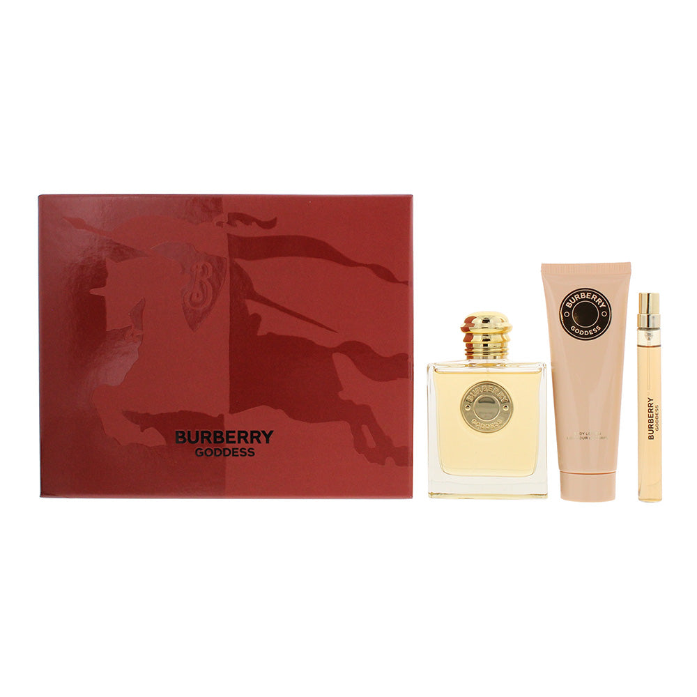 Burberry Goddess 3 Piece Gift Set: Eau de Parfum 100ml - Eau de Parfum 10ml - Bo