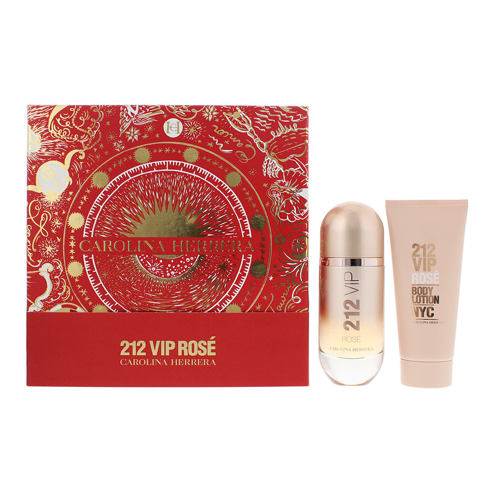 Carolina Herrera 212 Vip Rosé 2 Piece Gift Set: Eau de Parfum 80ml - Body Lotion