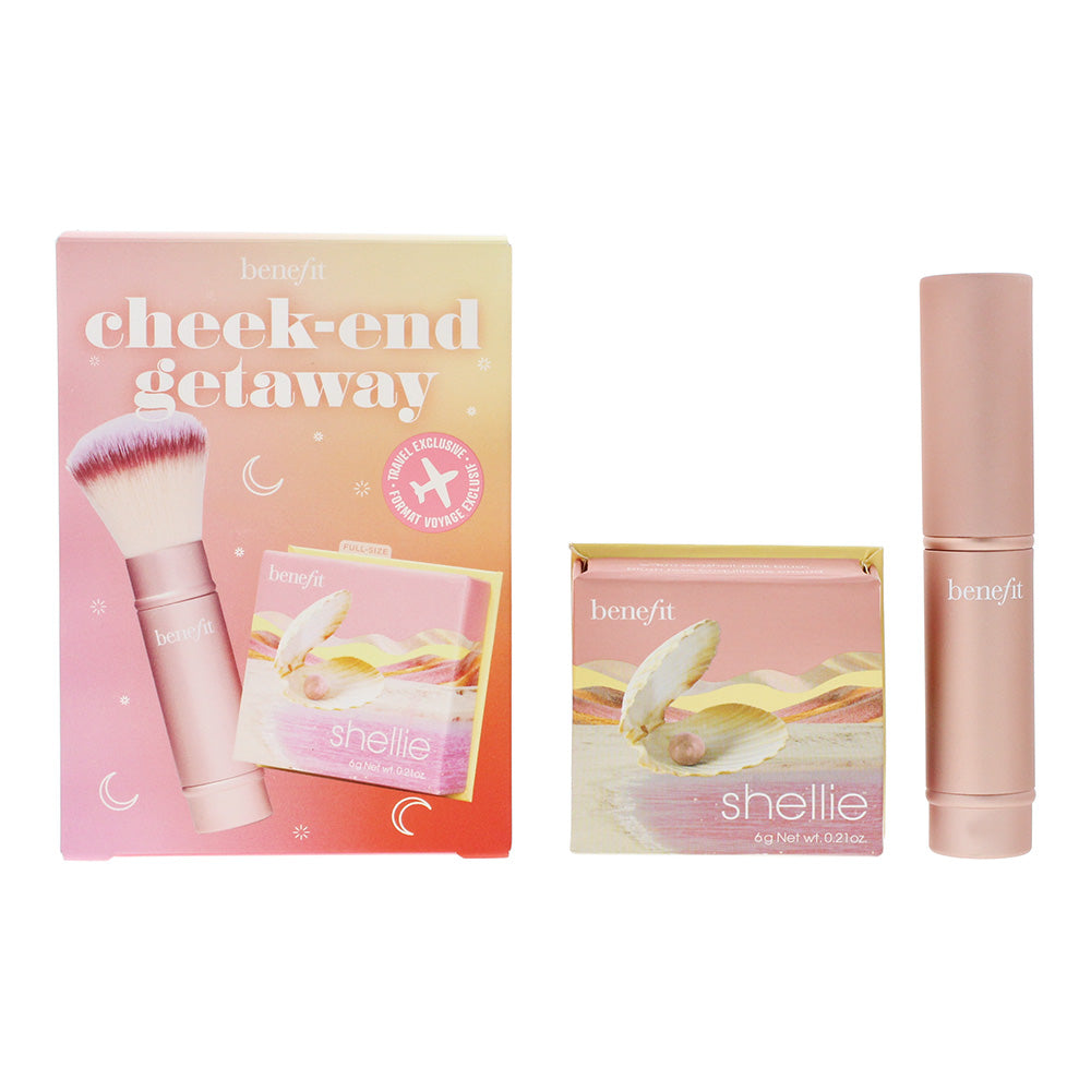 Benefit 2 Piece Gift Set: Powder Blush 6g - Brush