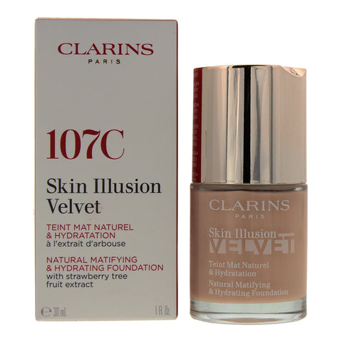Clarins Skin Illusion Velvet 107C Beige Foundation 30ml