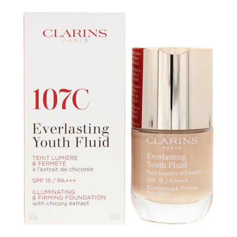 Clarins Everlasting Youth Fluid 107C Beige Foundation 30ml