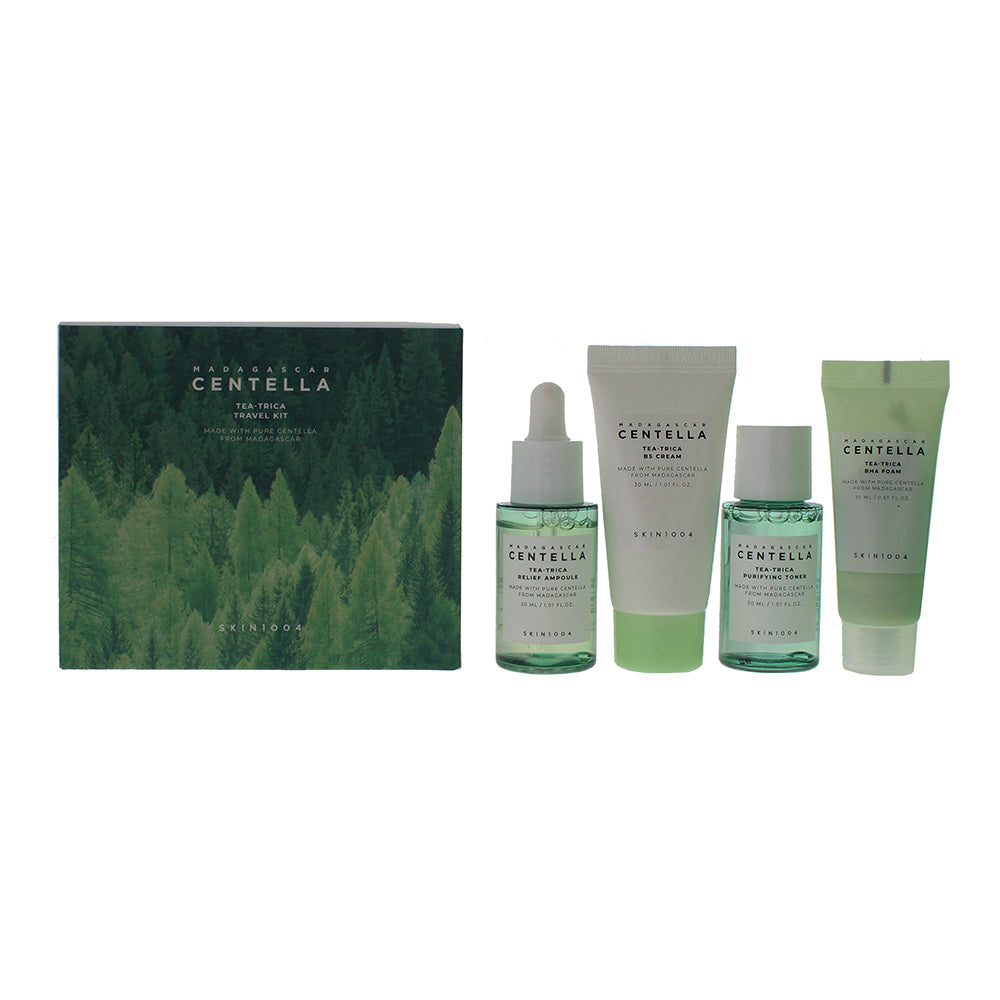 Skin1004 Madagascar  Centella Tea-Trica 4 Piece Gift Set: Toner 30ml - Ampoule 3