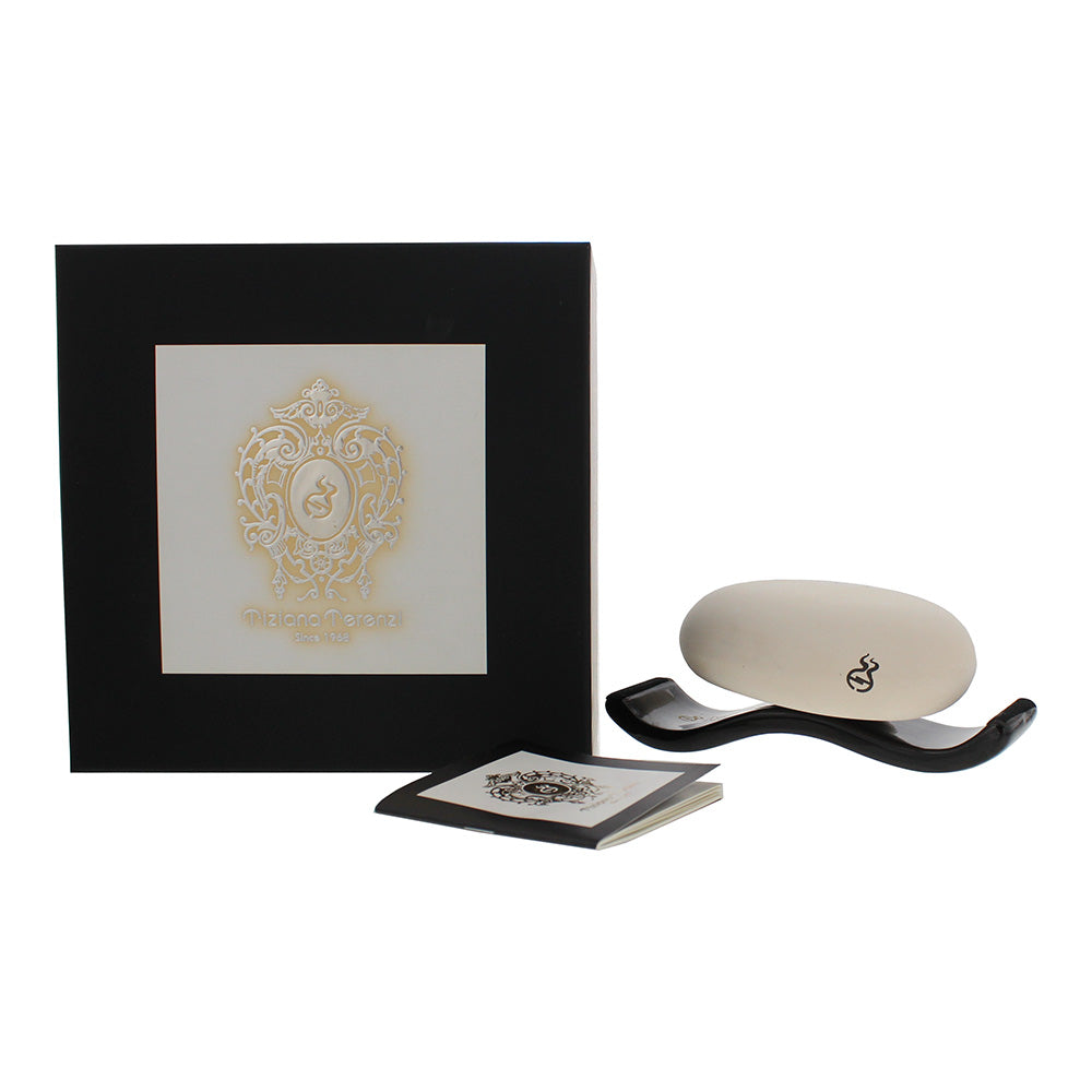 Tiziana Terenzi Ebony & Teck Porcelain Pebble with Ceramic Holder