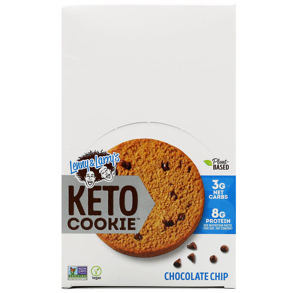 Lenny &amp; Larry's, KETO COOKIE, Chocolate Chip, 12 småkager, 1,6 oz (45 g) hver