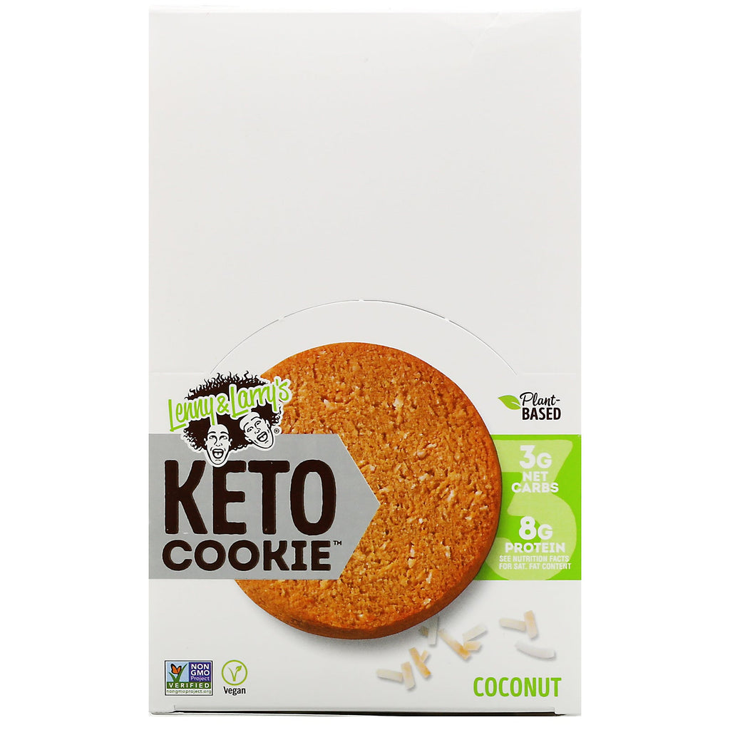 Lenny &amp; Larry's, KETO COOKIE, kokosnød, 12 småkager, 1,6 oz (45 g) hver