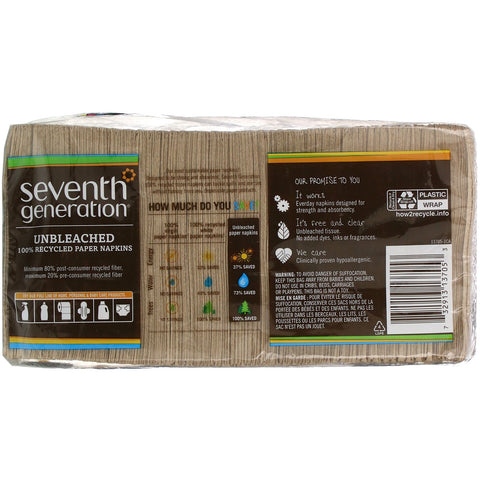 Seventh Generation, 100% Recycled Paper Napkins, 500 Napkins