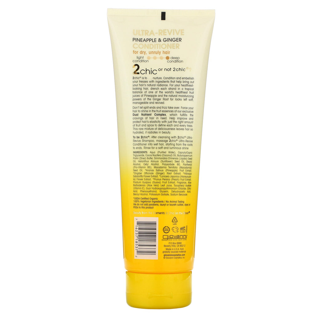 Giovanni, 2chic, Ultra-Revive Conditioner, for Dry, Unruly Hair, Pineapple & Ginger, 8.5 fl oz (250 ml)