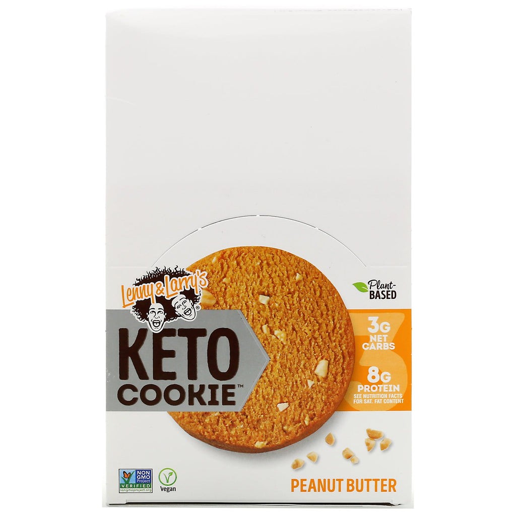 Lenny &amp; Larry's, KETO COOKIE, jordnøddesmør, 12 småkager, 1,6 oz (45 g) hver