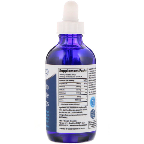 Trace Minerals Research, Gotas de electrolitos cetogénicos, 4 fl oz (118 ml)