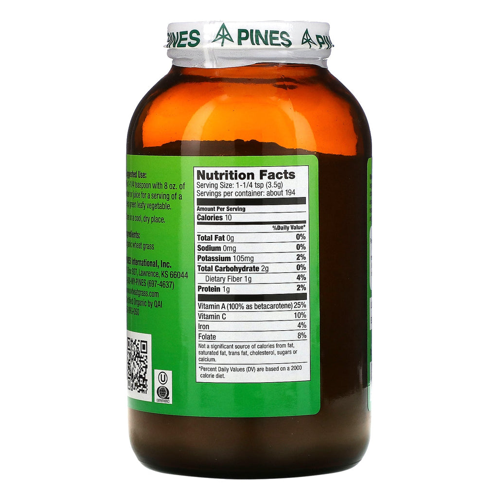 Pines International, Pasto de trigo Pines, en polvo, 680 g (1,5 lbs)