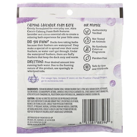 Aura Cacia, Calming Foam Bath, Lavender, 2.5 oz (70.9 g)