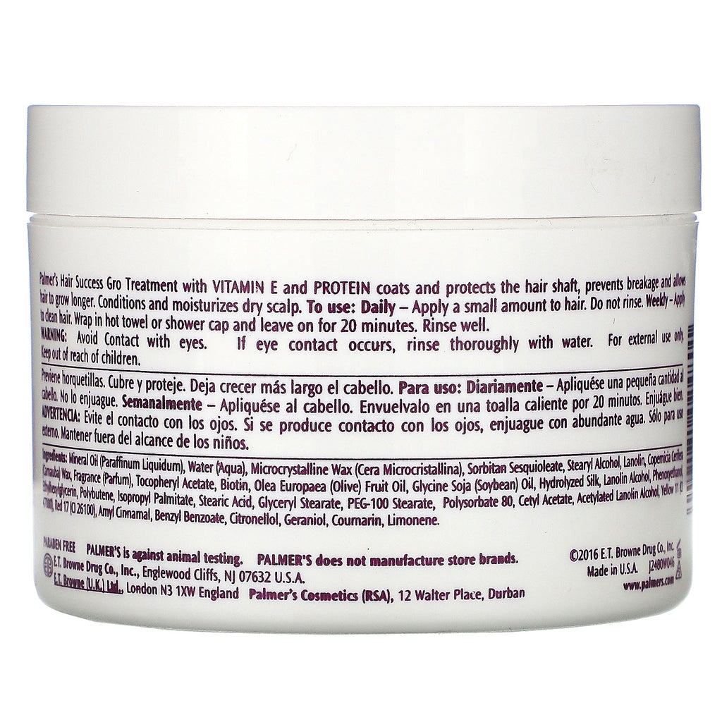 Palmer's, Hair Success, Tratamiento Gro, con vitamina E, 7,5 oz (200 g)