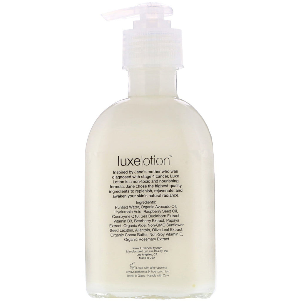 LuxeBeauty, Luxe Lotion, Luxury Face, Nakke &amp; Håndfugtighedscreme, Uparfumeret, 8,5 fl oz (251 ml)