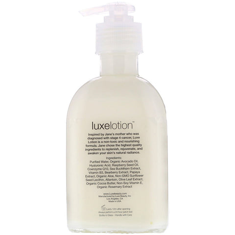 LuxeBeauty, Luxe Lotion, Luxury Face, Nakke & Håndfugtighedscreme, Uparfumeret, 8,5 fl oz (251 ml)