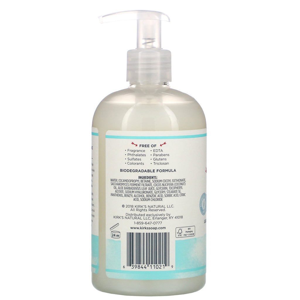 Kirk's, Odor Neutralizing Hand Wash,  Fragrance Free, 12 fl oz (355 ml)