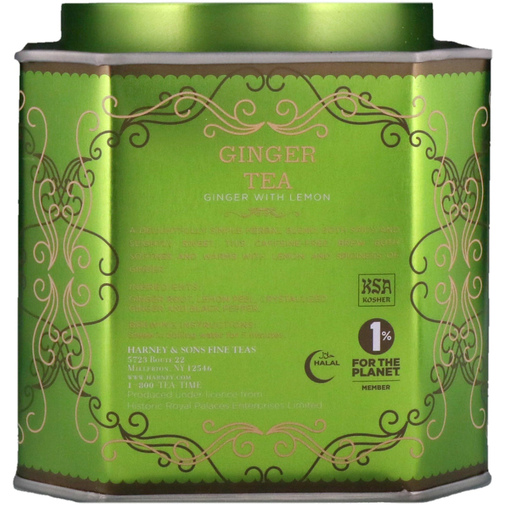 Harney & Sons, Ginger Tea, Ginger with Lemon, 30 Sachets, 2.67 oz (75 g) Each