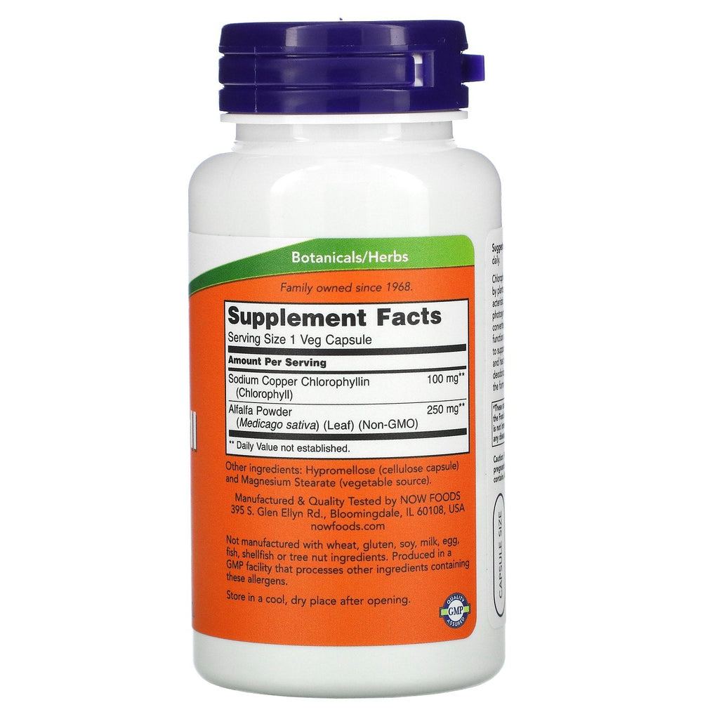 Now Foods, Chlorophyll, 100 mg, 90 Veg Capsules