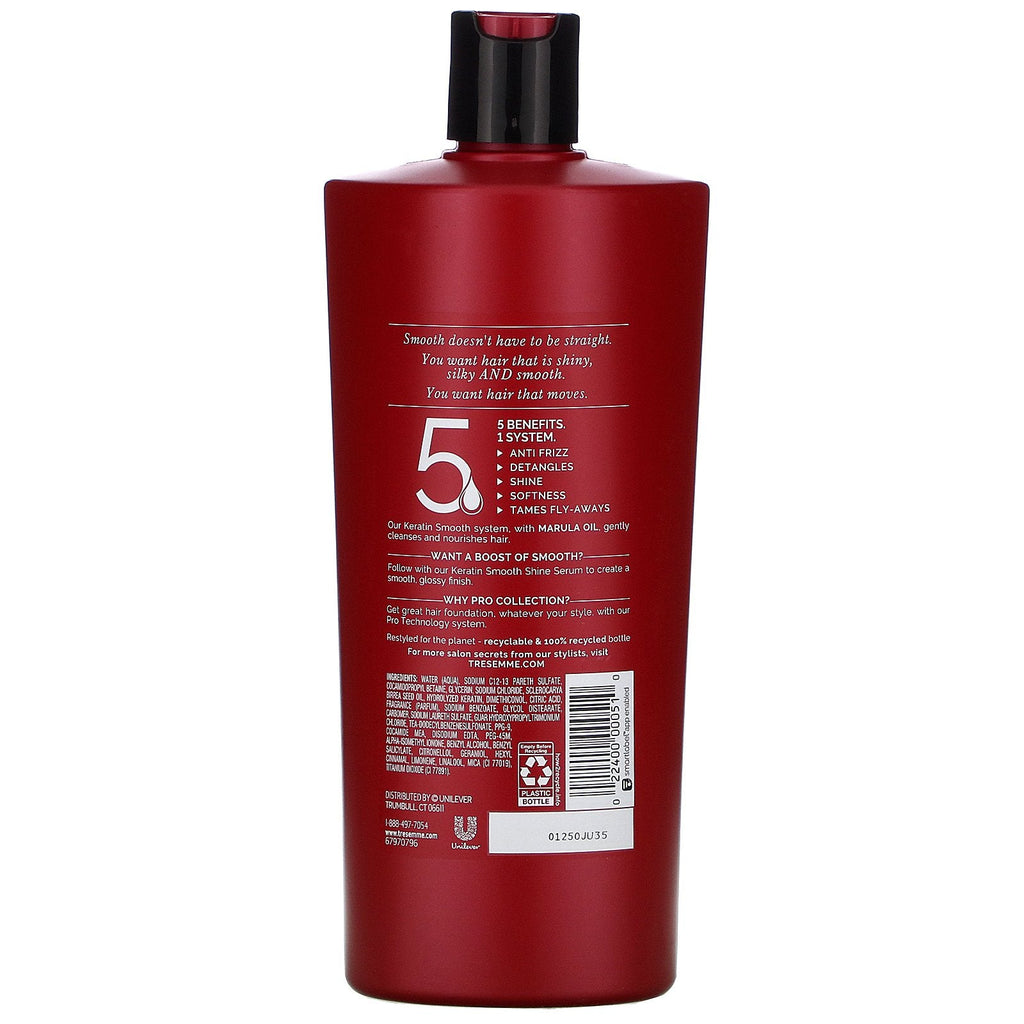 Tresemme, Champú suave con queratina y aceite de marula, 22 fl oz (650 ml)